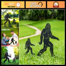 15.8" Bigfoot Outdoor Decor Metal Sasquatch