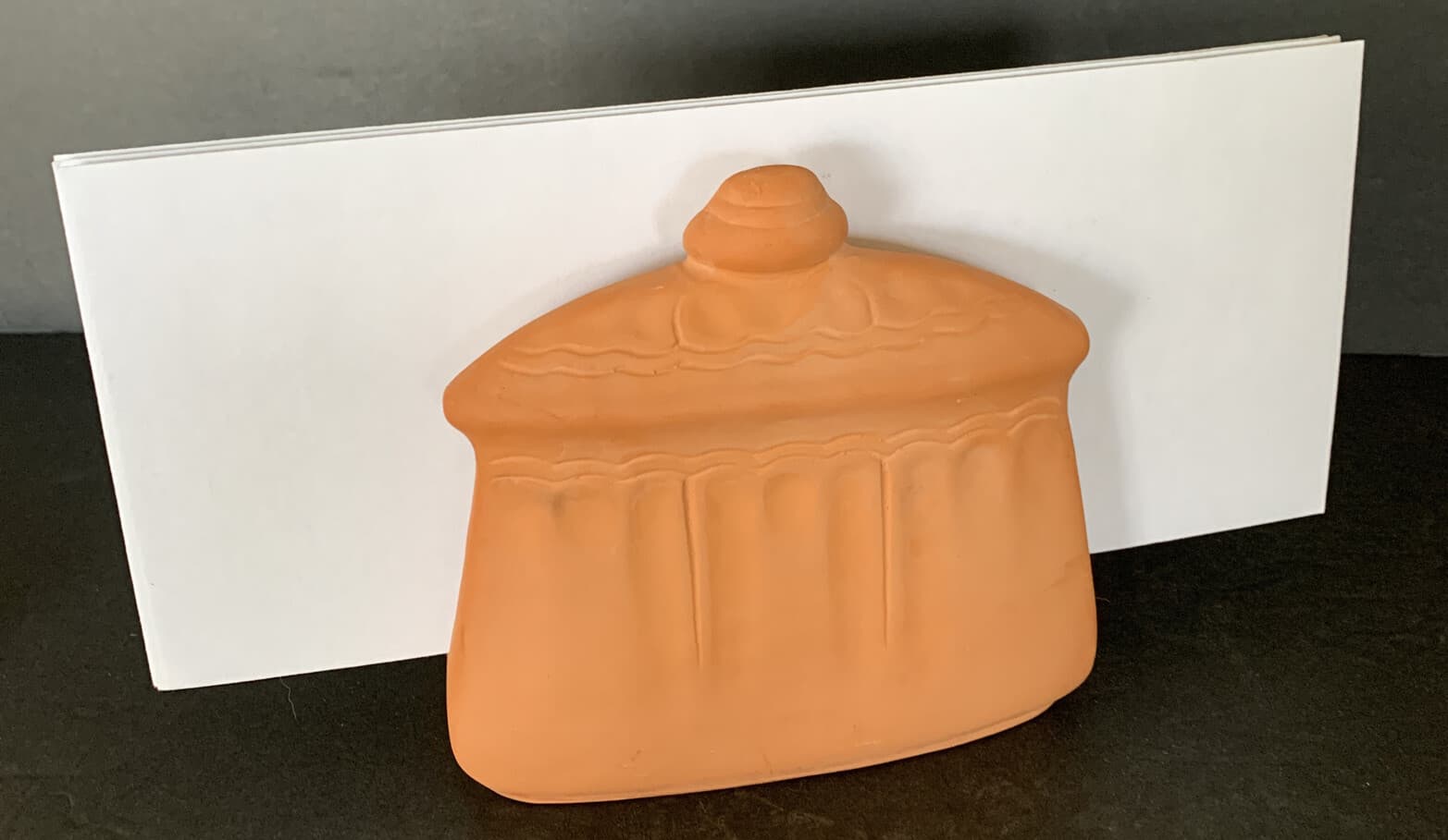 Ikea Pottery Terra Cotta Napkin or Letter Holder Desk Organizer Unique