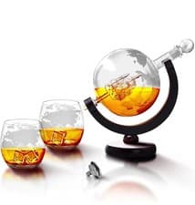 Globe Liquor Decanter Set With Glasses