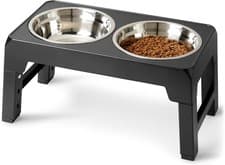 Elevated Dog Bowls Stand Height Adjustable