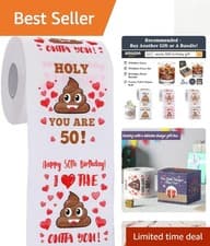 50th Birthday Gag Gift Funny Toilet