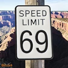 Speed Limit 69 Novelty Enamel Metal