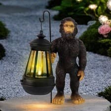 Bigfoot Garden Statues With Lamp Solar