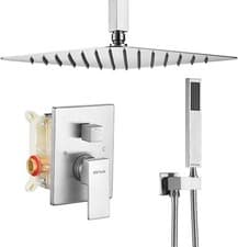Bathroom Rain Mixer Combo Set Wall