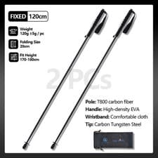 Okhealing Carbon Fiber Hiking Poles 5-section