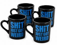 Weird Coffee Mugs Black Blue Novelty