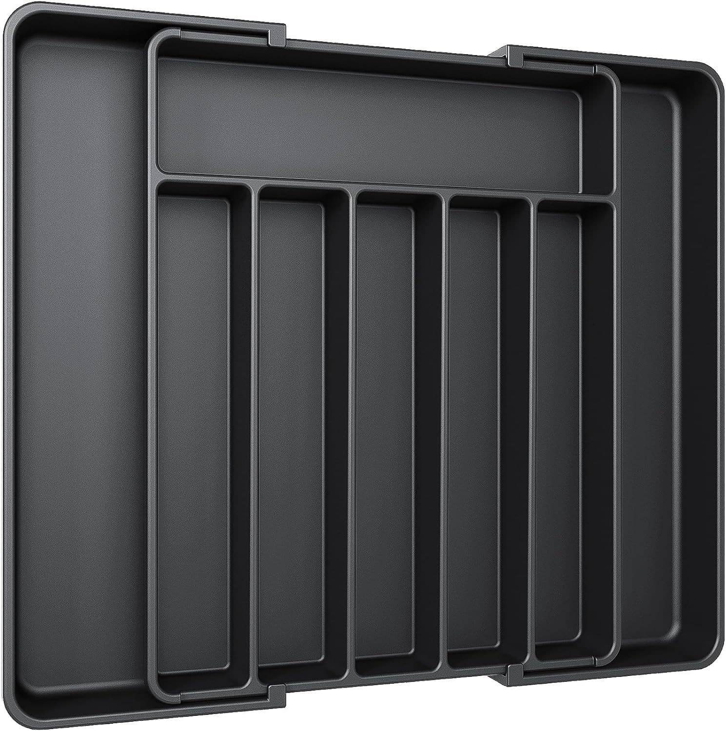 Expandable Bamboo Drawer Organizer – Adjustable Silverware Tray for Kitchen
