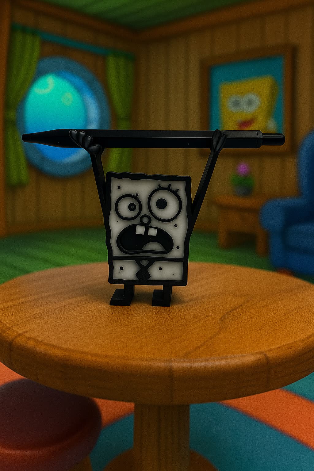 DoodleBob Pen Holder | Quirky Cartoon Desk Organizer | Unique Gift for Fans