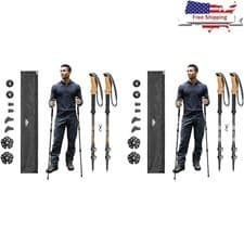 Lightweight Adjustable Aluminum Trekking Poles Cork