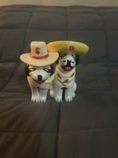 Ceramic Dog Salt Pepper Shaker Set