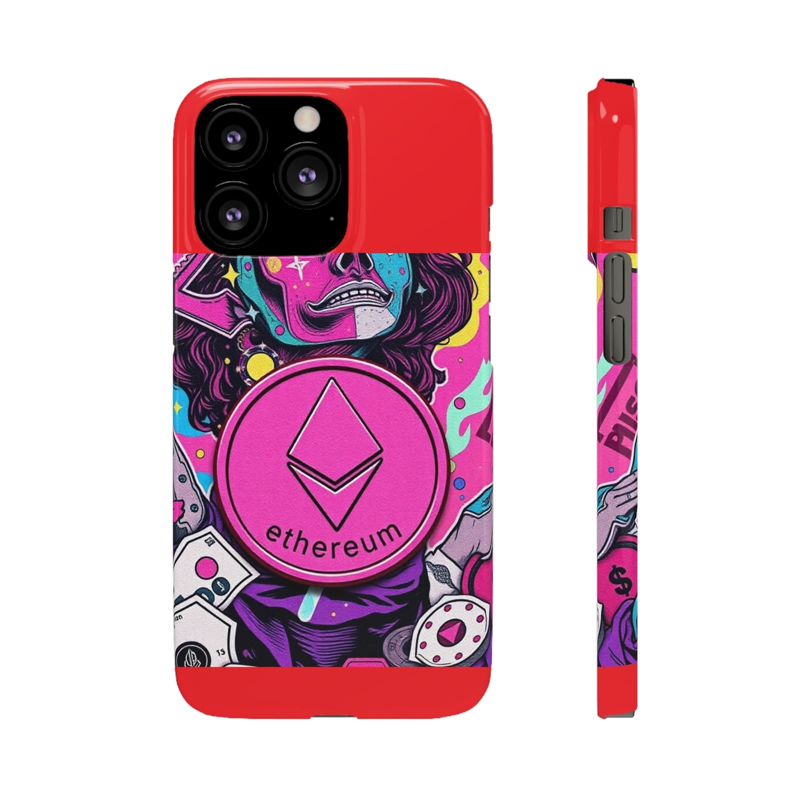 Colorful Ethereum Snap Case, Unique Phone Cover, Tech Accessory, Gift Idea,