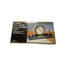 Marble Executive Desk Stationary Clock Pen