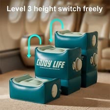 Inflatable Travel Foot Rest Pillow Layers