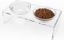 Acrylic Elevated Dog Cat Bowls Pet