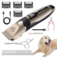 Dog Cat Pet Grooming Kit Rechargeable