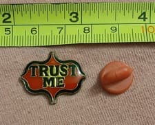 Trust Me Red Enamel Jacket Lapel