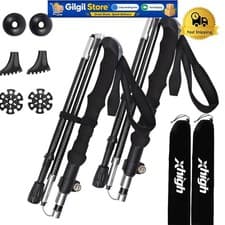 Travel-friendly Ultralight Hiking Poles With Tungsten