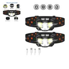 2-pack Ultra-bright Headlamp Flashlight Ideal