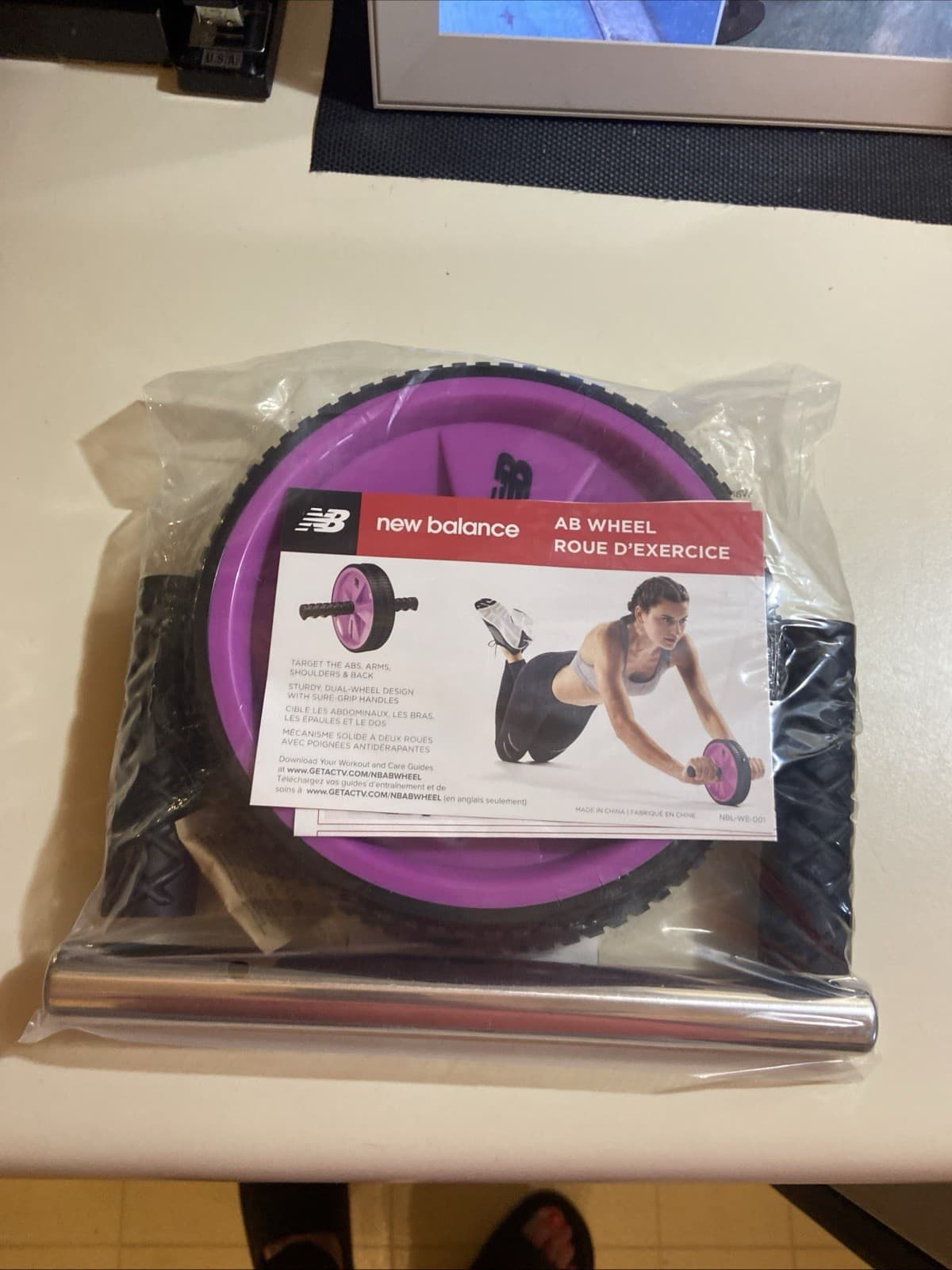 New Balance Ab Wheel Workout Home Gym Tummy Control Upper Body Exercise