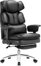 Adjustable Executive Reclining Office Chair Leather