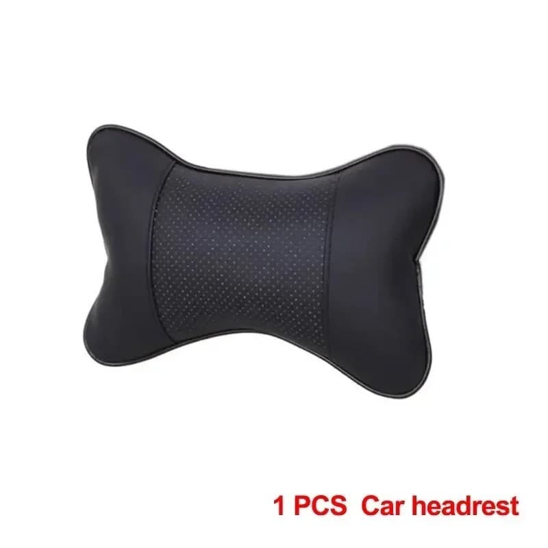 Luxurious Leather Car Neck Pillow Ultimate Comfort Head Pain Relief Plush Gift