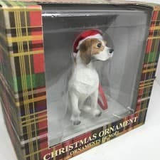 Beagle Dog Ornament Christmas Santa Hat