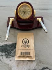 VTG Danbury Marble Desk Clock Pen