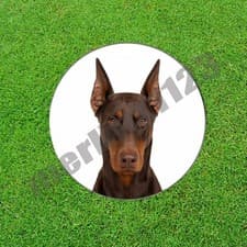 Red Rust Doberman Pinscher Dog Golf