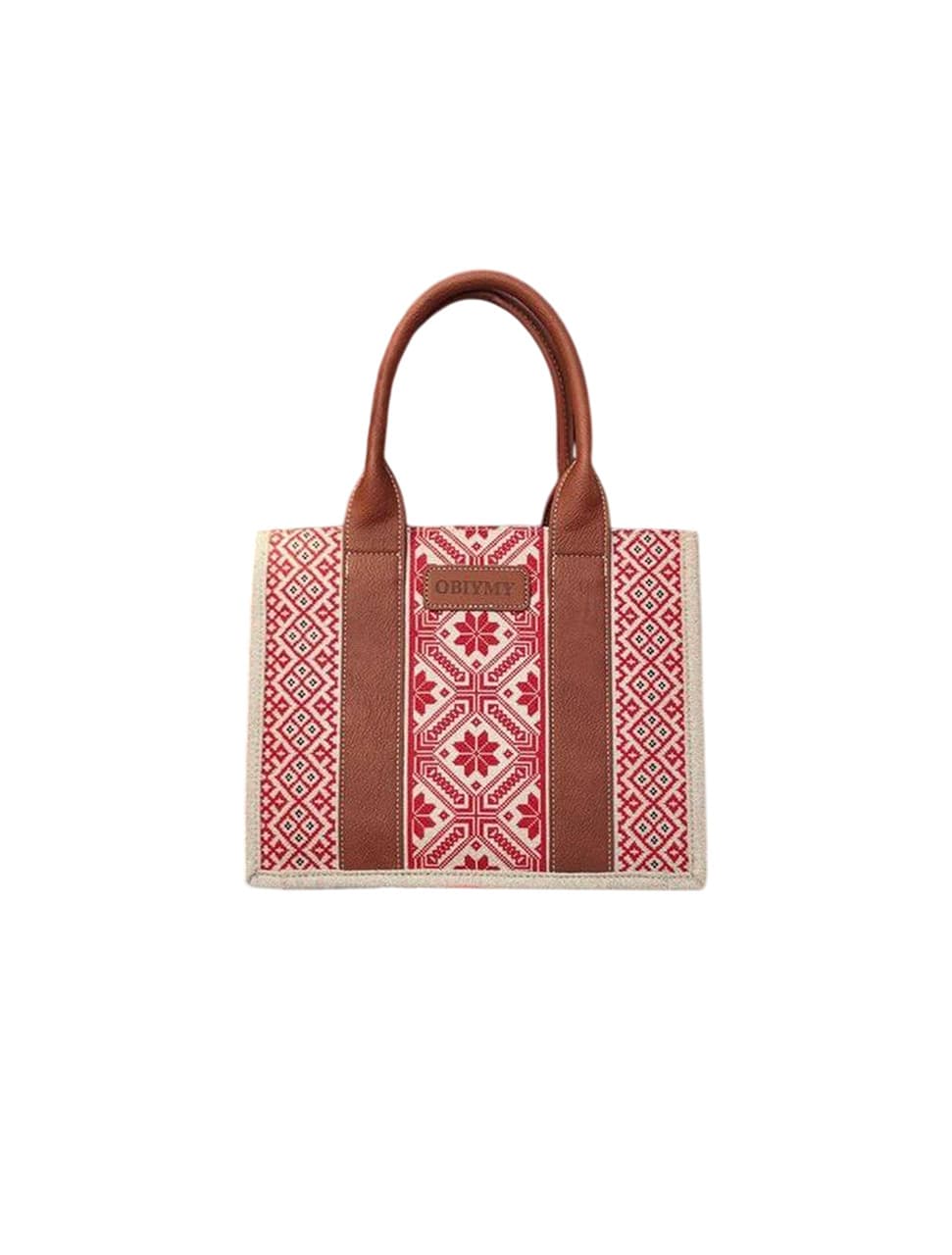 Unique Premium Ethno-Style Tote Bag with Eco-Leather & Gift Clutch