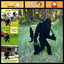 Bigfoot Garden Stake Metal Sign Sasquatch