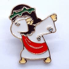Dabbing For Jesus Novelty Enamel Lapel