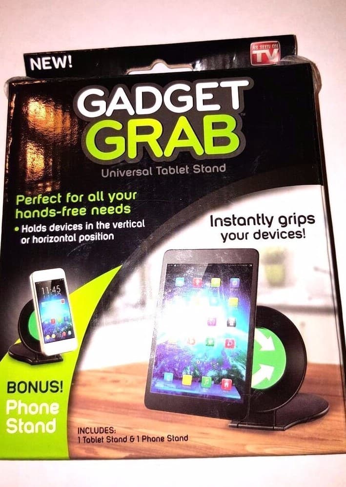 Two New "Gadget Grab" Mobile Device Stand As Seen On TV Tablet and Phone Stands