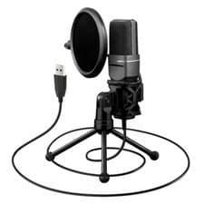 USB Condenser Microphone Mic Kit Tripod