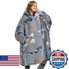 Catalonia Oversized Sherpa Hoodie Blanket Wearable
