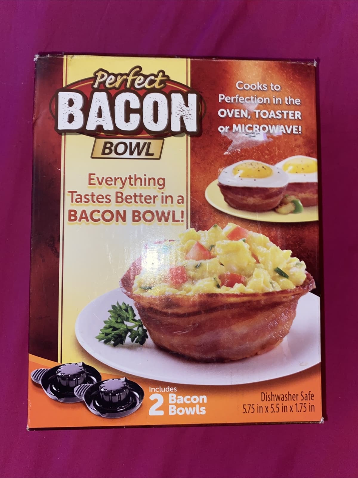 Perfect Bacon Bowl 2 Pc As Seen On TV Kitchen Gadget Cooker Microwave Oven