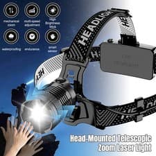 2500 Lumen LED Headlamp Ultra Bright
