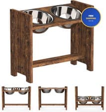 Elevated Dog Bowls, Adjustable Raised Dog