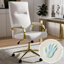 White Office Chair With Arms, High