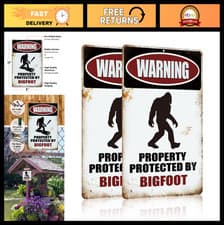 Sasquatch Metal Tin Signs Vintage Bigfoot