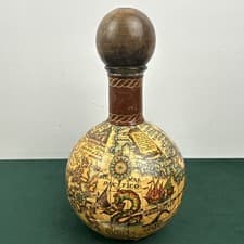 Old World Globe Decanter Bottle 7.5”