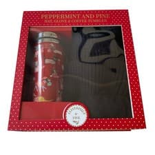 Peppermint Pine Holiday Hat Glove Coffee