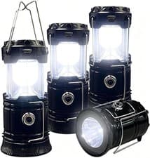 Collapsible LED Camping Lantern 4-pack Solar