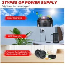 Portable Solar Camping Lanterns, 100 Lumens,