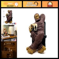 Whimsical Bigfoot Garden Statue Sasquatch Coffee